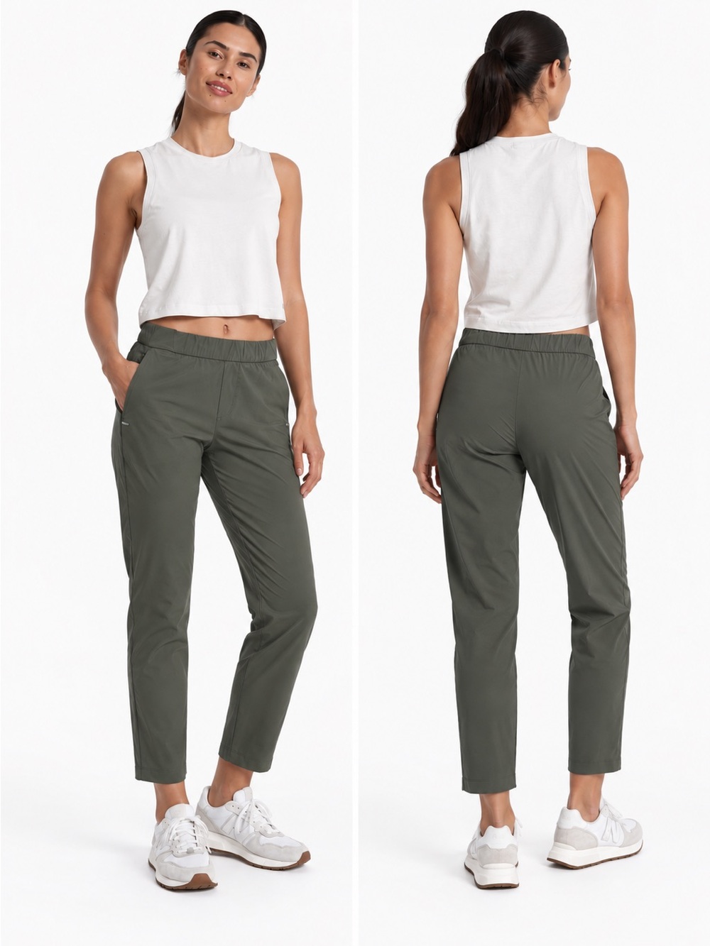 Vuori Women’s Miles Ankle Pant in Olive Green (XS)